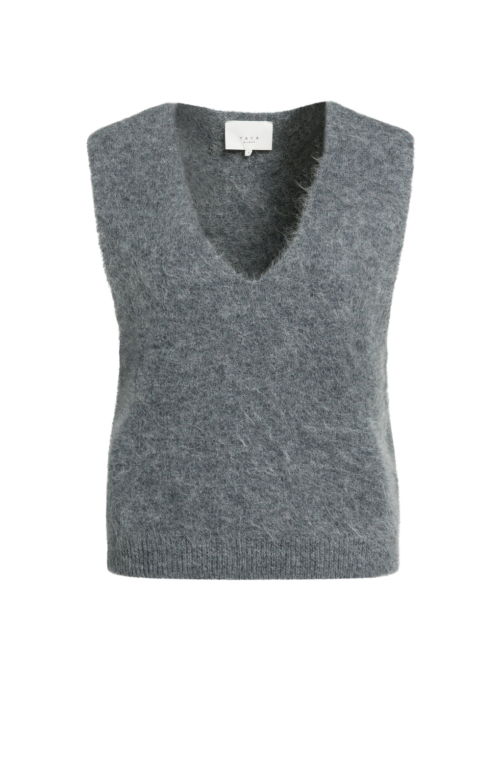 YAYA Grey Melange Spencer Vest