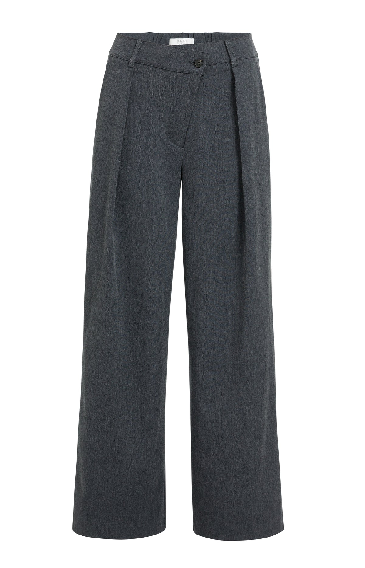 YAYA Woven Trousers - Cat Black