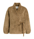YAYA Teddy Wrap Jacket with Tie Waist