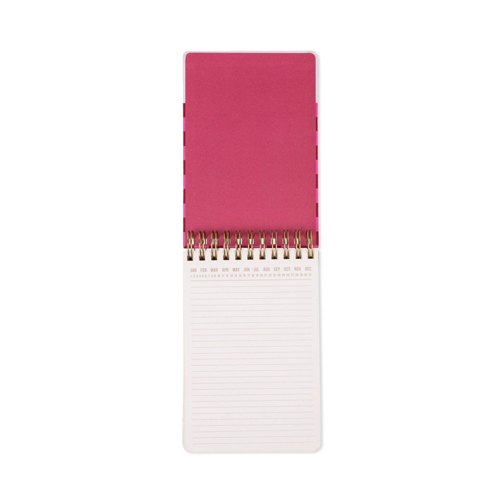 Notes Large Chunky Notepad - Burgundy + Pink