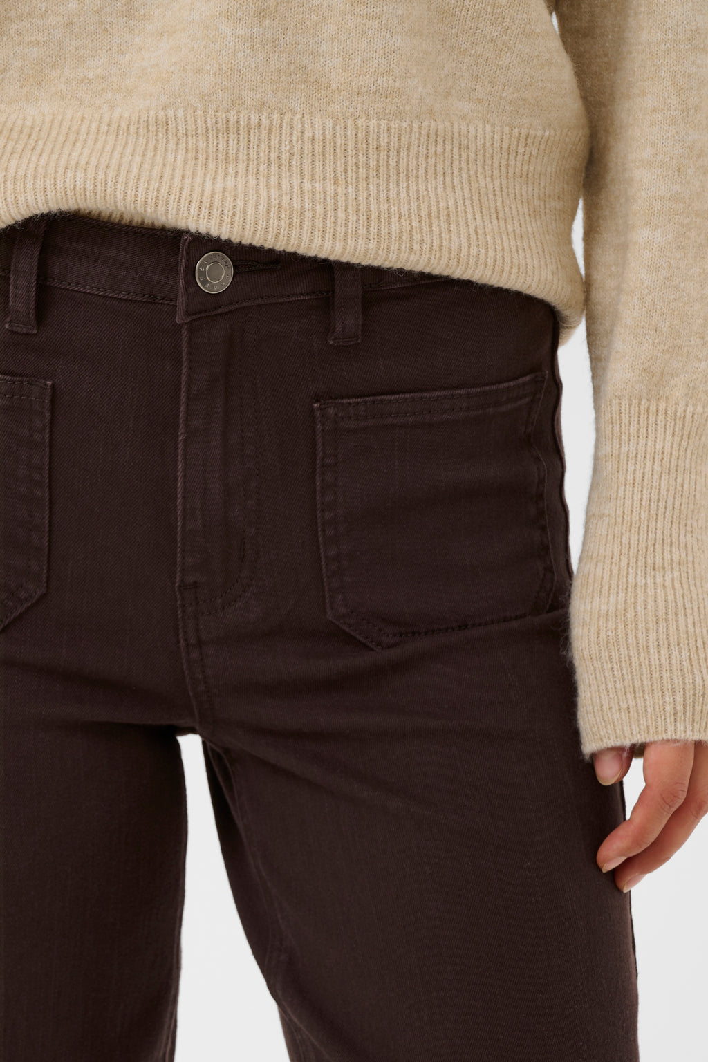 KAFFE Brook Regular fit jeans Coffee Bean