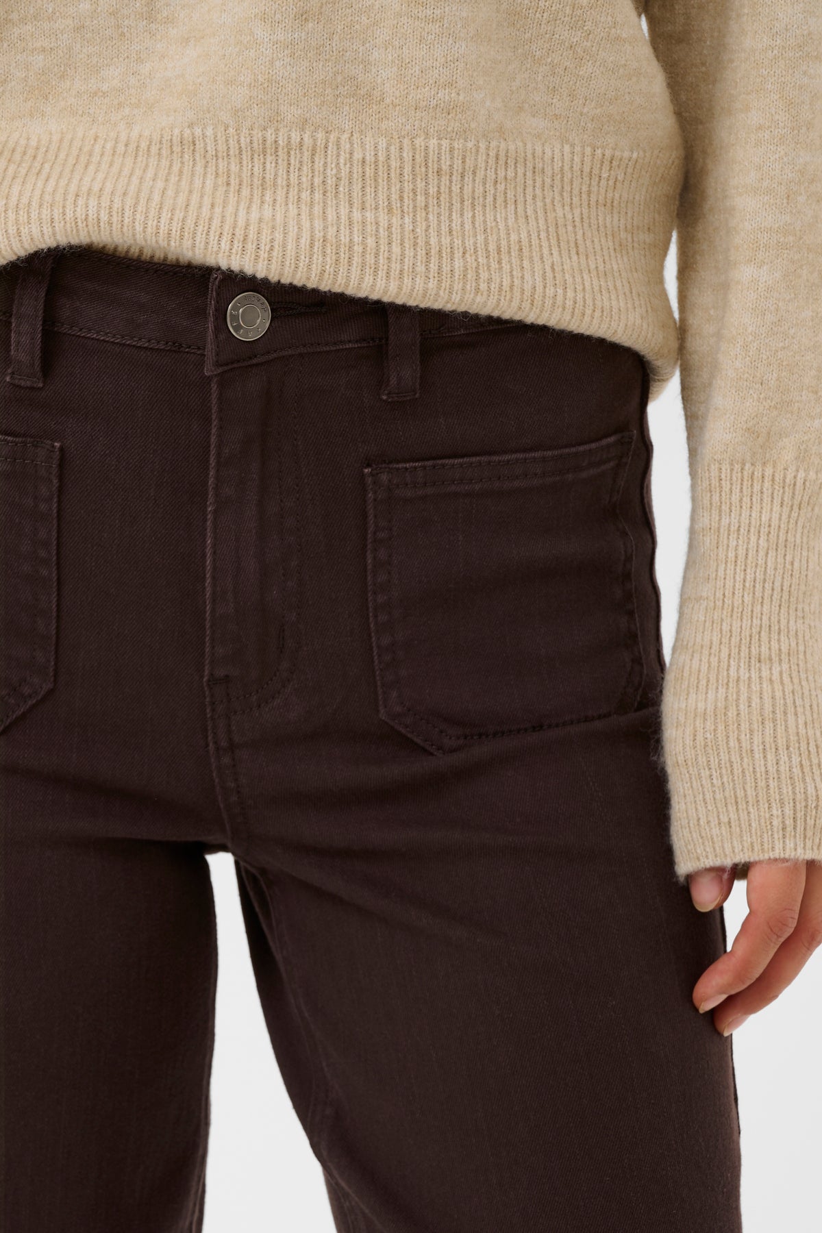KAFFE Brook Regular fit jeans Coffee Bean