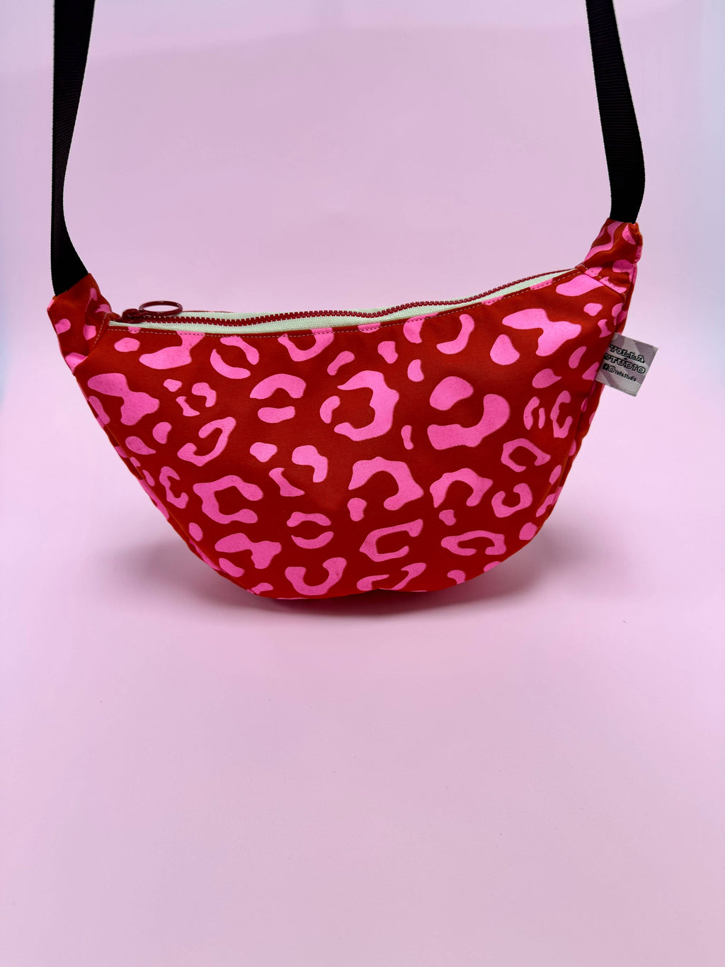 Yolla Studio Pink Leopard on Red Bag