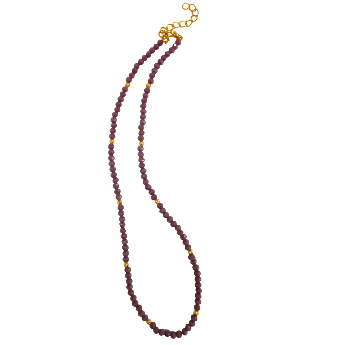 Small Crystal Necklace: Fuchsia