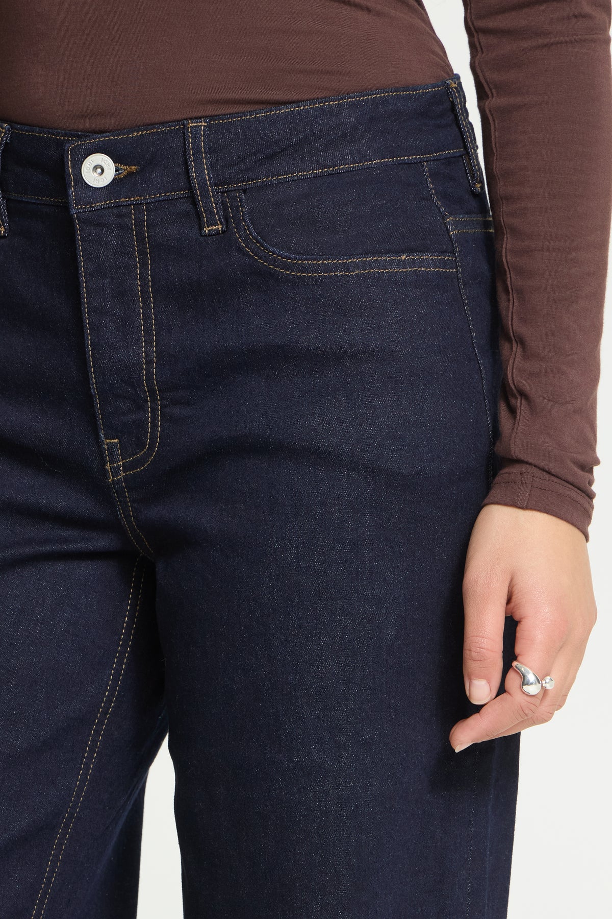 ICHI WIGGY WIDE JEANS NAVY