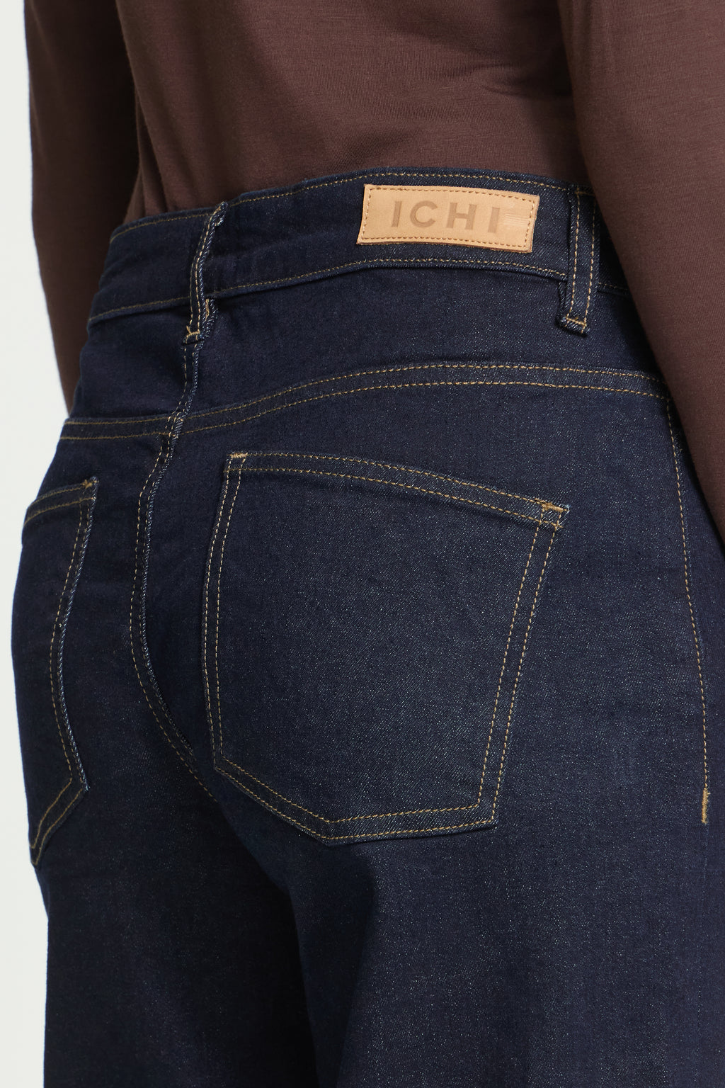 ICHI WIGGY WIDE JEANS NAVY