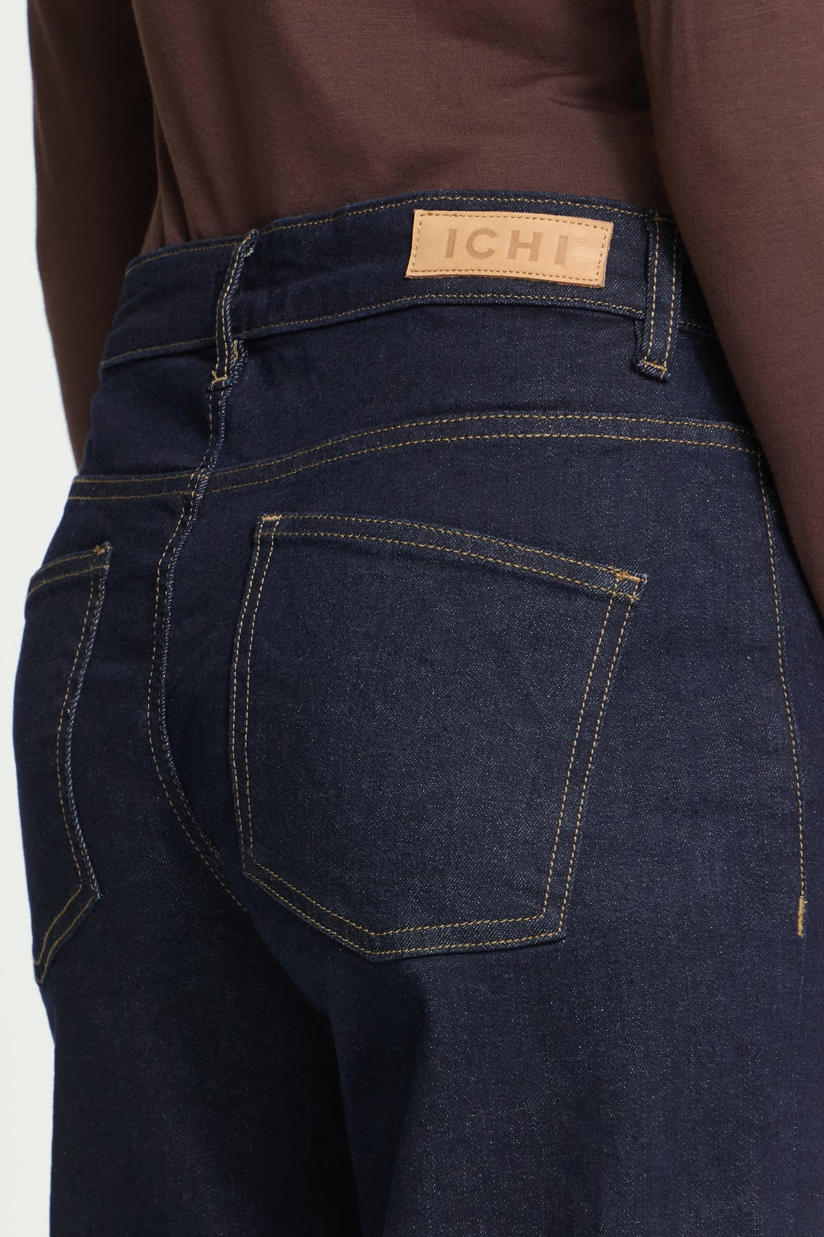 ICHI WIGGY WIDE JEANS NAVY