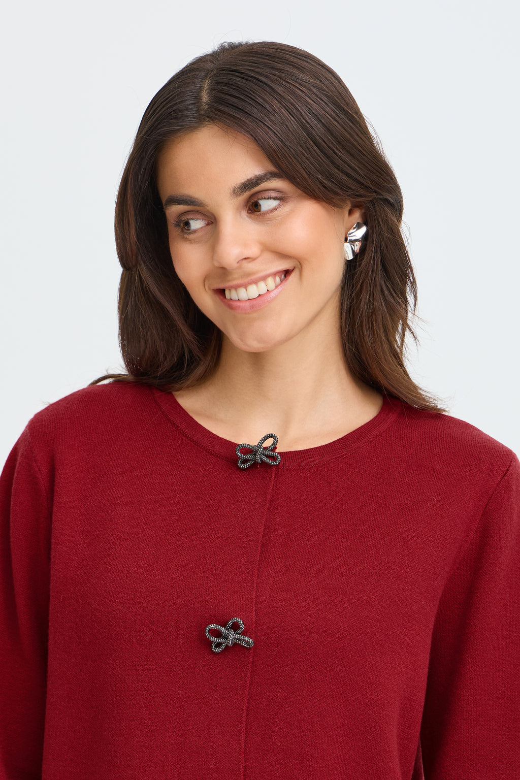 FRANSA Sally Red Cardigan