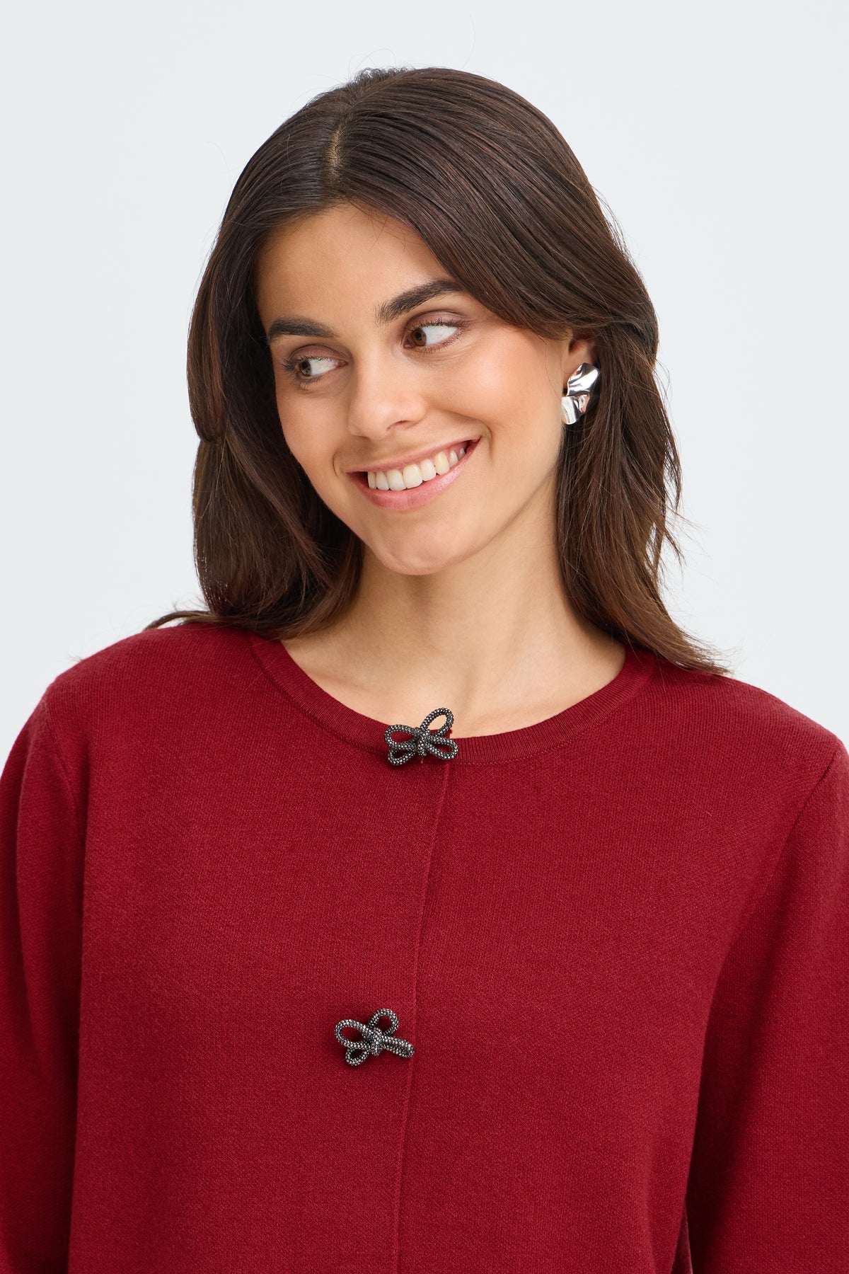 FRANSA Sally Red Cardigan