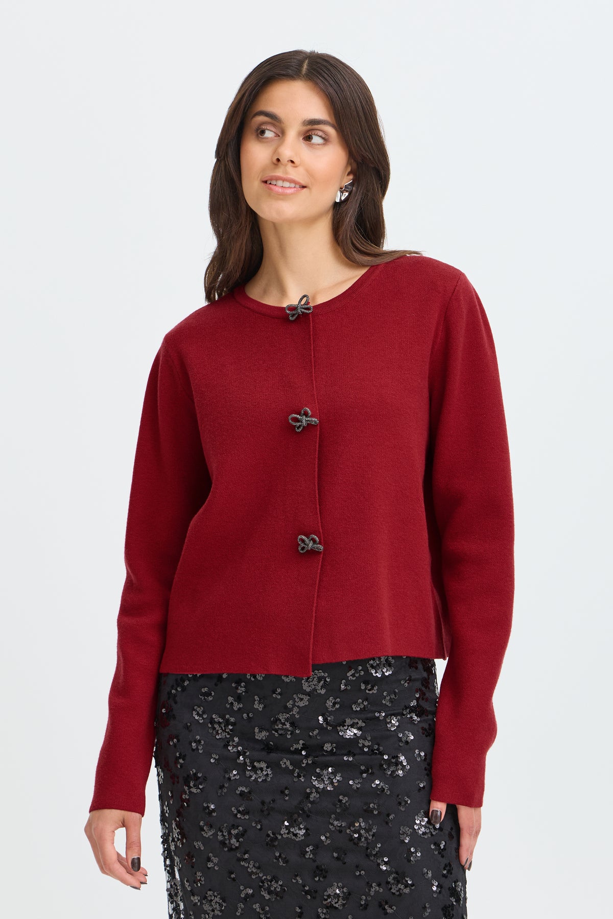 FRANSA Sally Red Cardigan