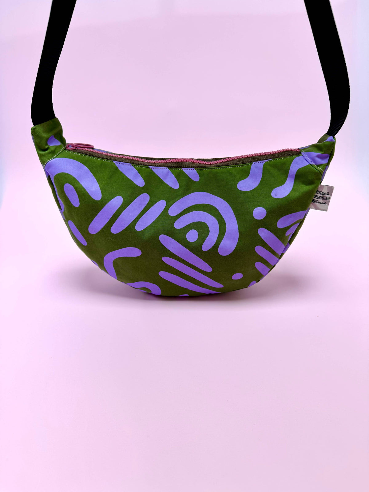 Yolla Studio Purple and Green Abstract Bag