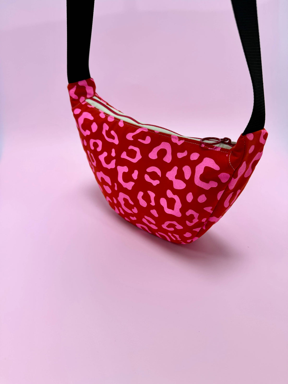 Yolla Studio Pink Leopard on Red Bag