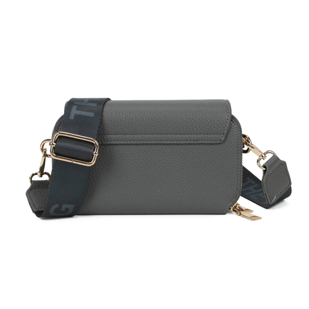 Black Multi Compartment Crossbody Bag