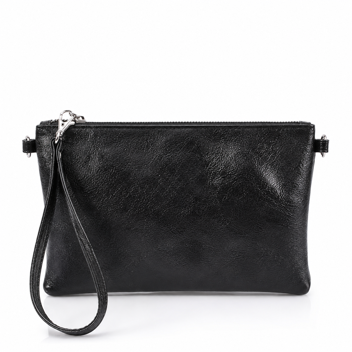 Bronze Italian Metallic Leather Clutch Bag
