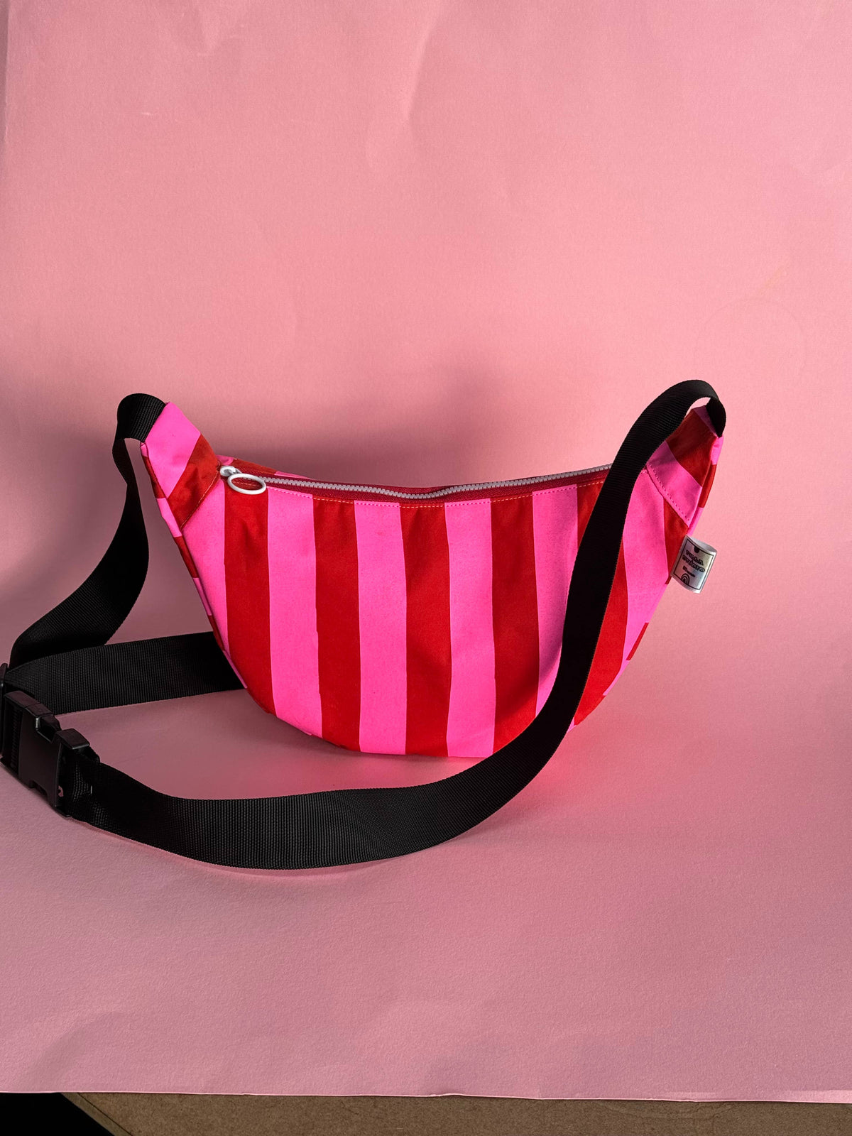 Yolla Studio Pink and Red stripes Bag