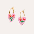 Natalie Lea Owen Pink Heart Earring