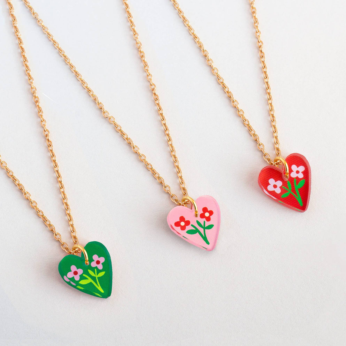 Natalie Lea Owen Green Heart Necklace