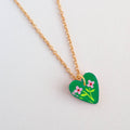 Natalie Lea Owen Green Heart Necklace