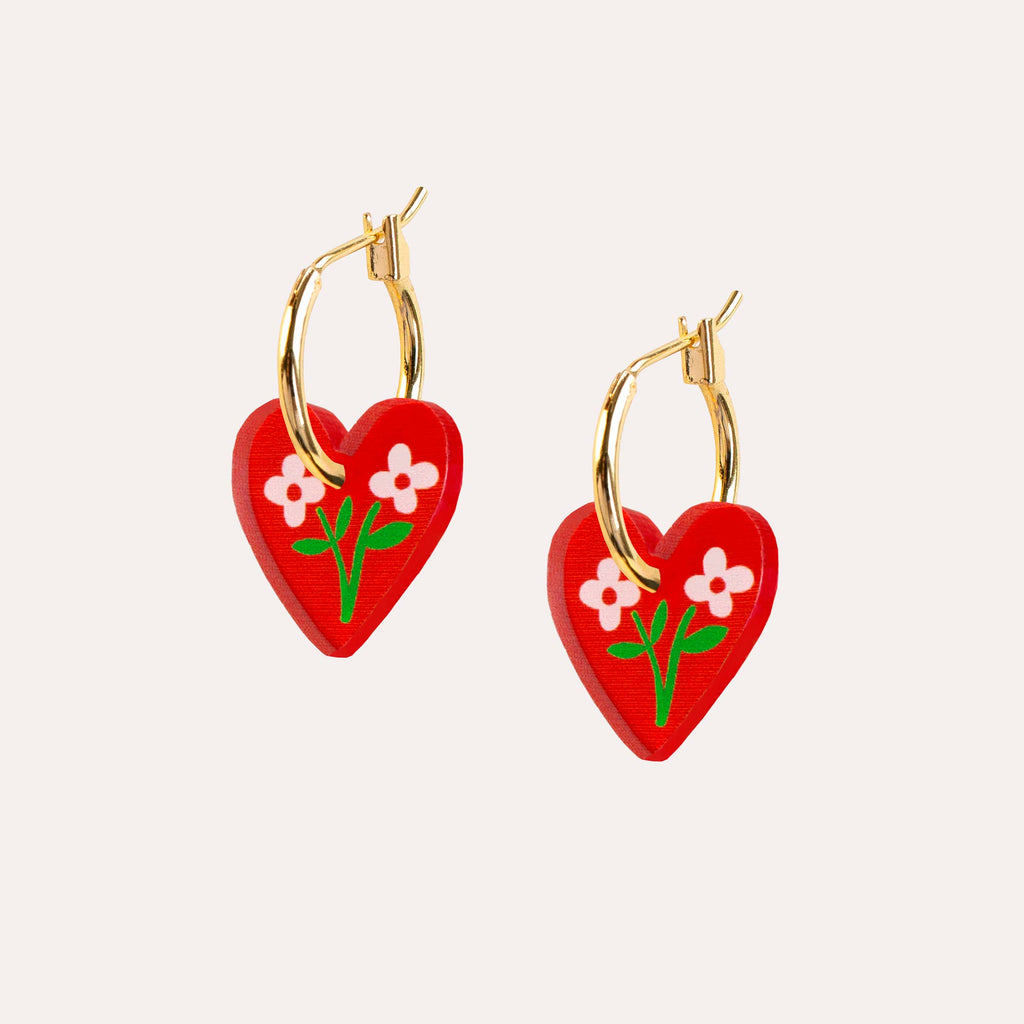 Natalie Lea Owen Red Heart Earring