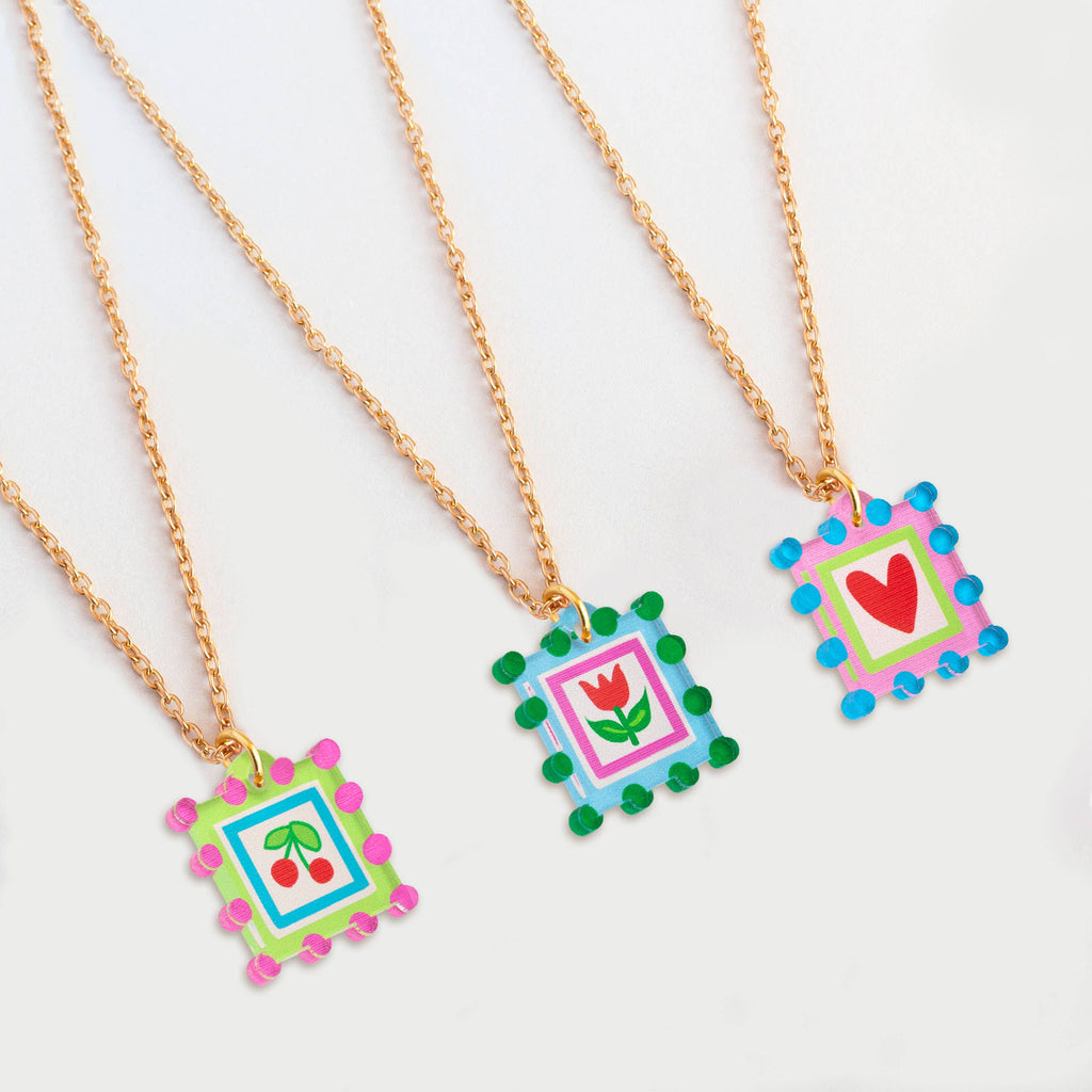 Natalie Lea Owen Square Heart Necklace