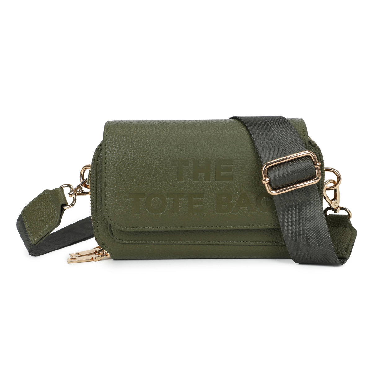 Khaki Multi Compartment Crossbody Bag