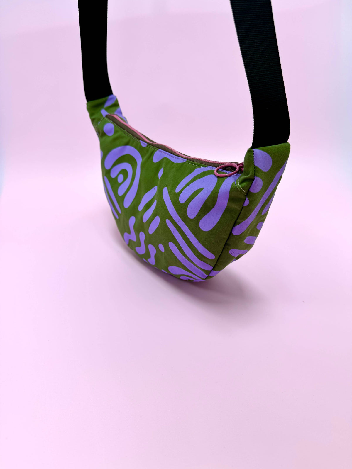 Yolla Studio Purple and Green Abstract Bag