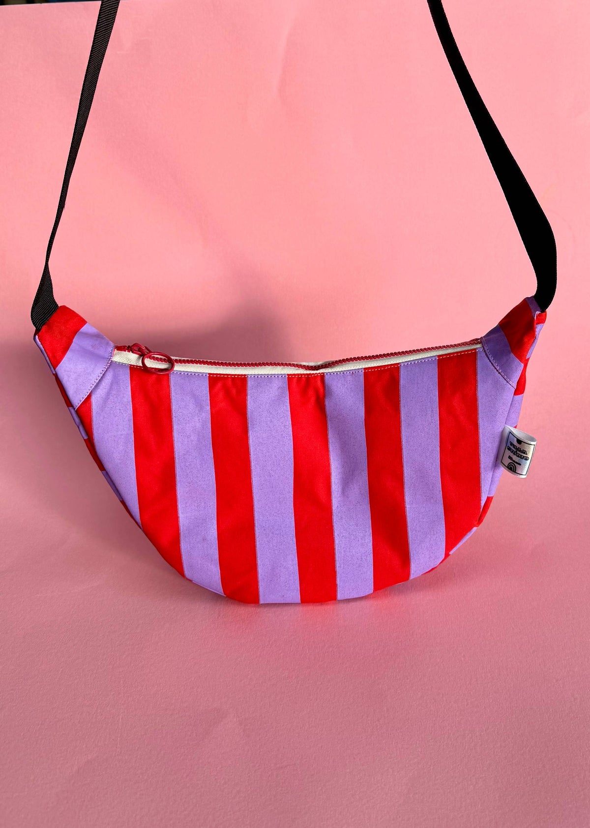 Yolla Studio Lilac and Red stripes Bag