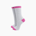 Polka Dots Combed Cotton Glitter Socks in Light grey: UK 3-7 | EU 36-40 | US 5-9