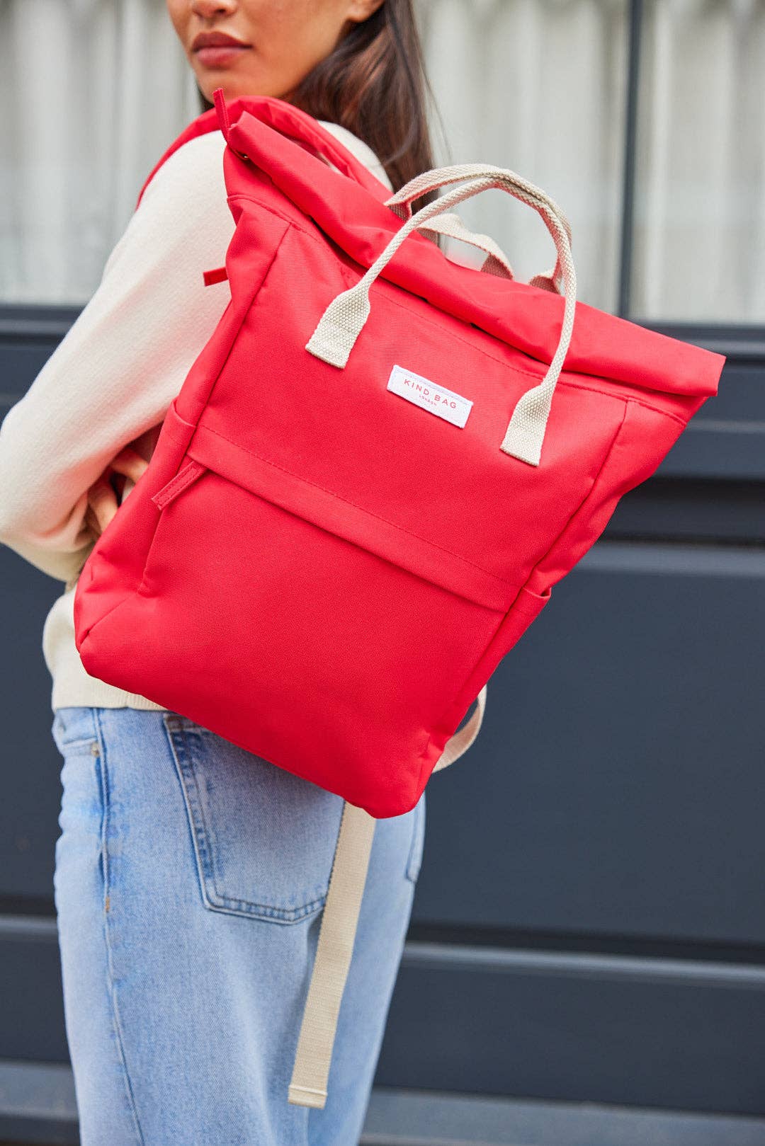 Kind Bag Poppy Red | Hackney Backpack | Medium