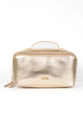 Mila Vanity Case - Gold, Metallic Faux Leather