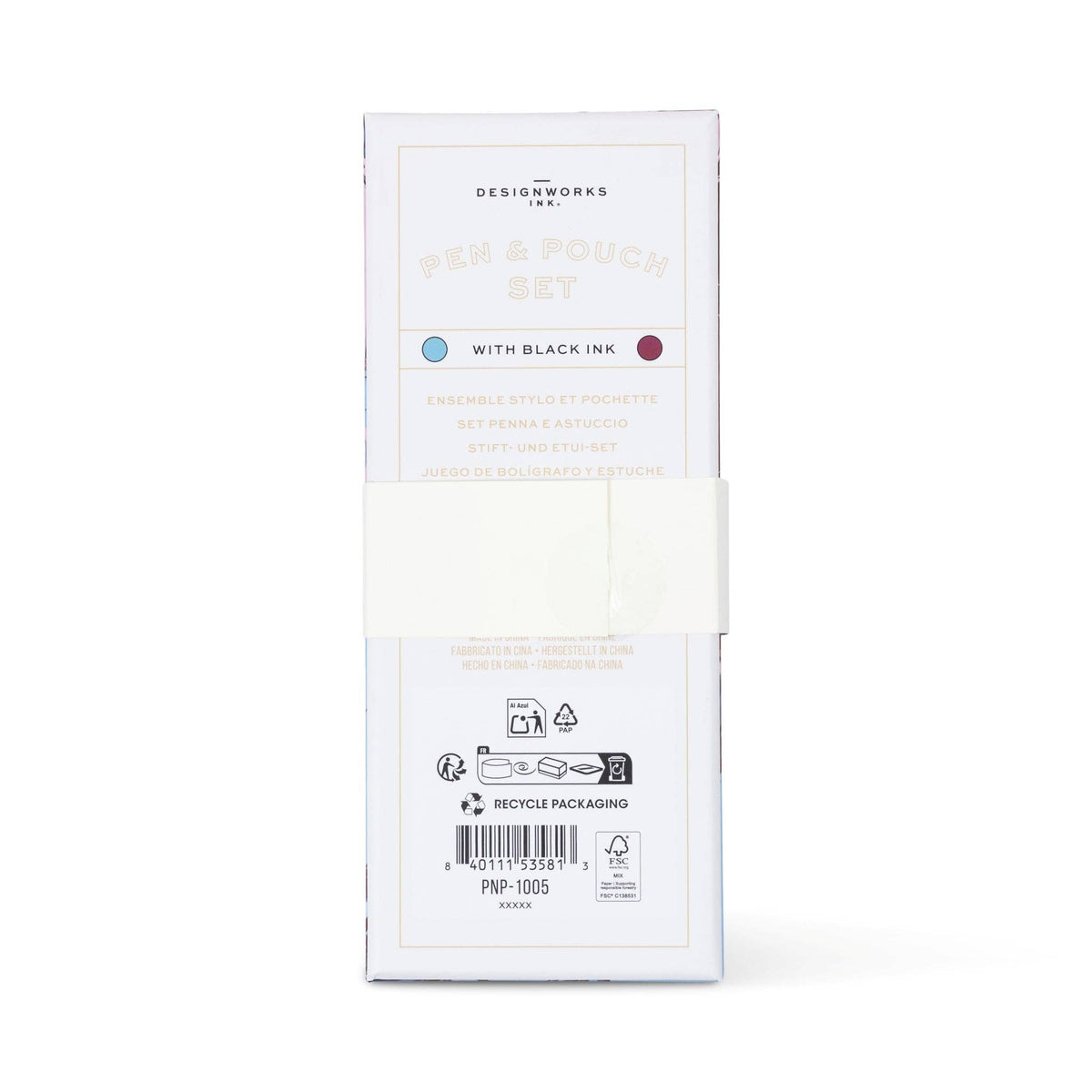 Designworks Ink Pen & Pouch Set - Marble