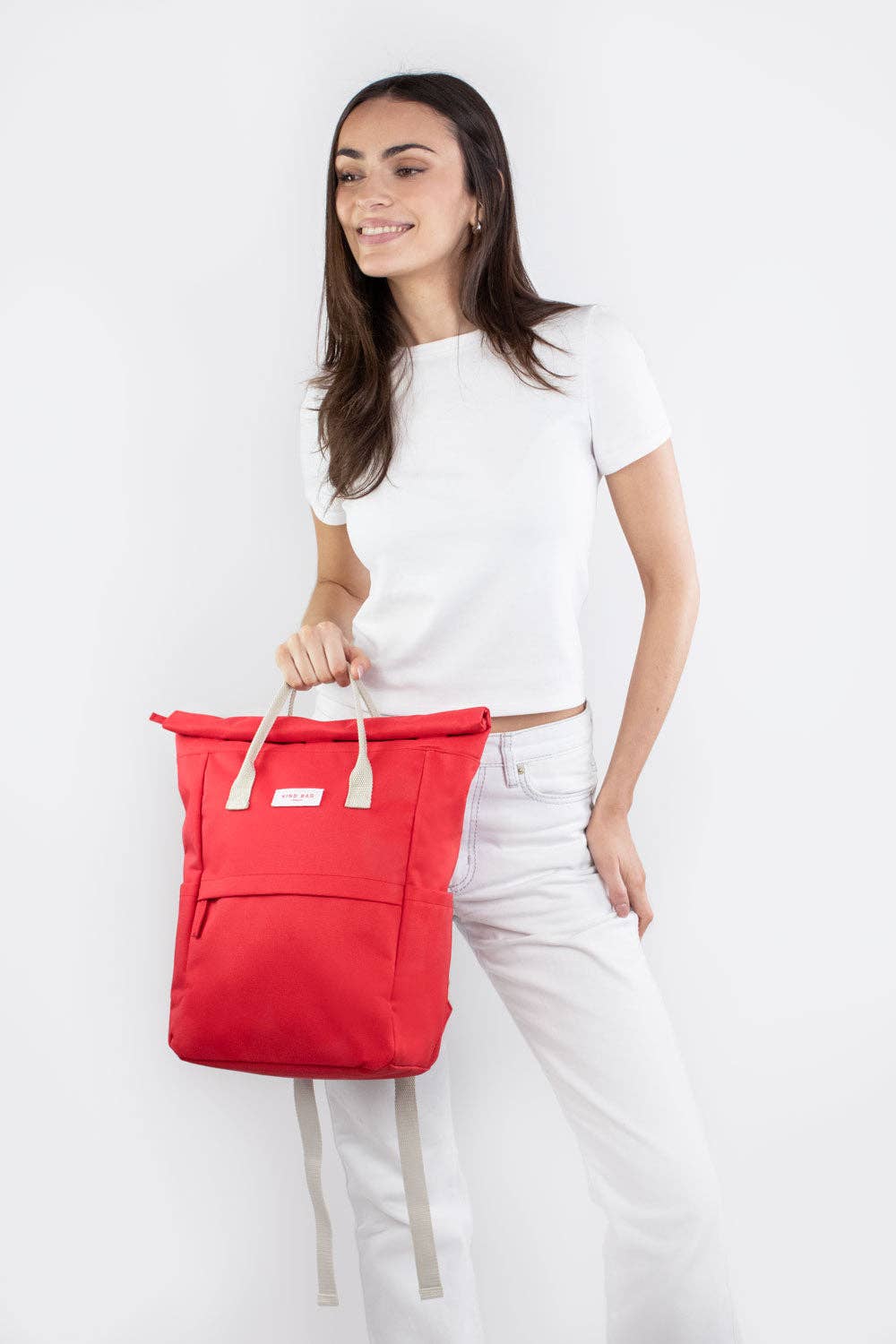 Kind Bag Poppy Red | Hackney Backpack | Medium