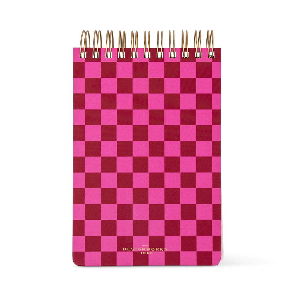 Notes Large Chunky Notepad - Burgundy + Pink