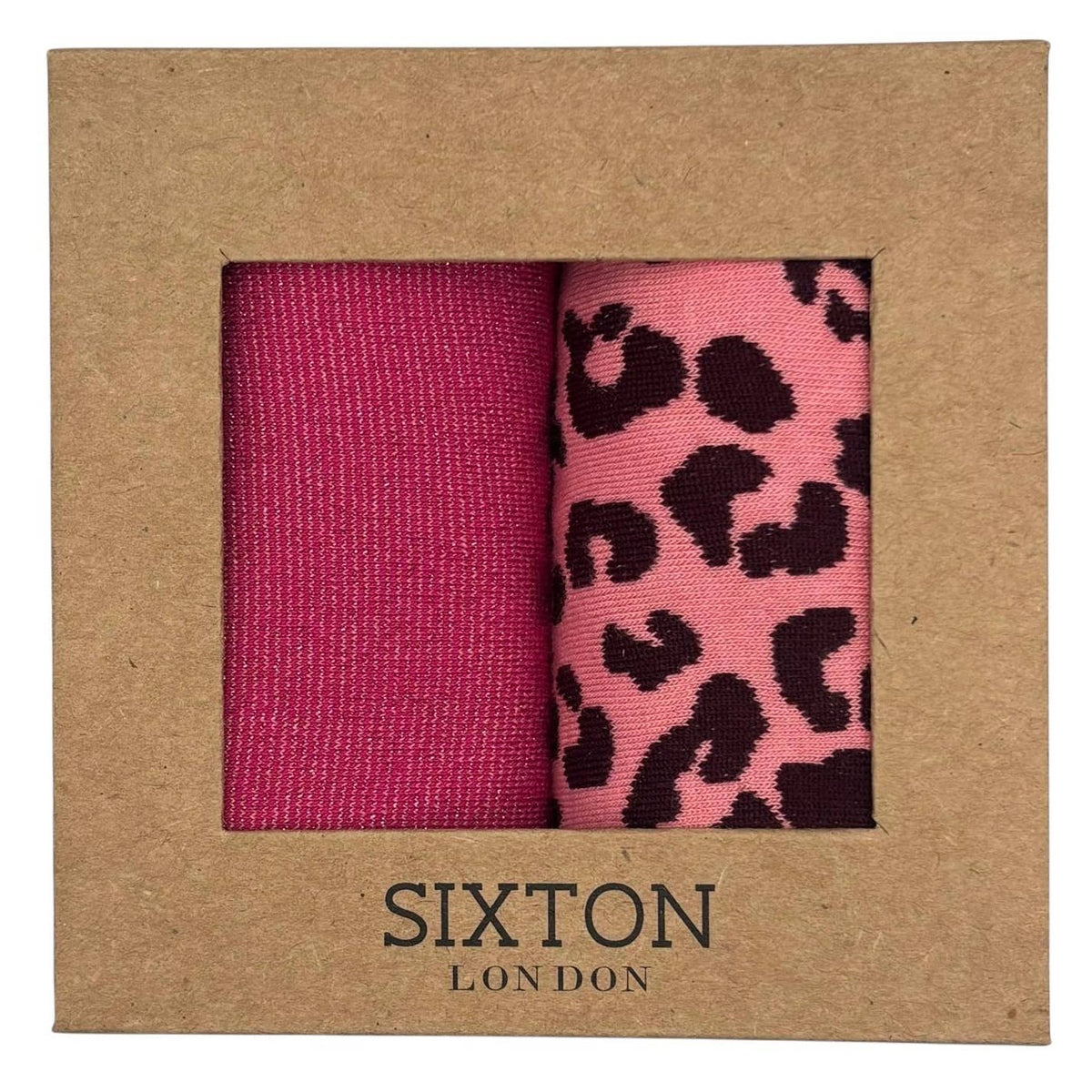 Pink Tokyo & Pink Leopard sock box duo
