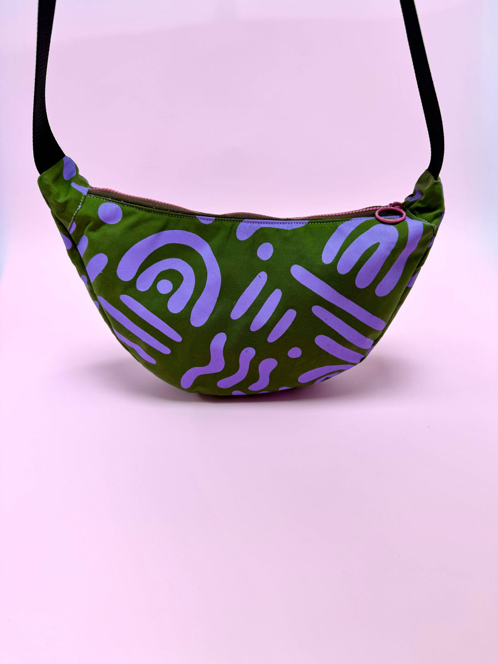 Yolla Studio Purple and Green Abstract Bag
