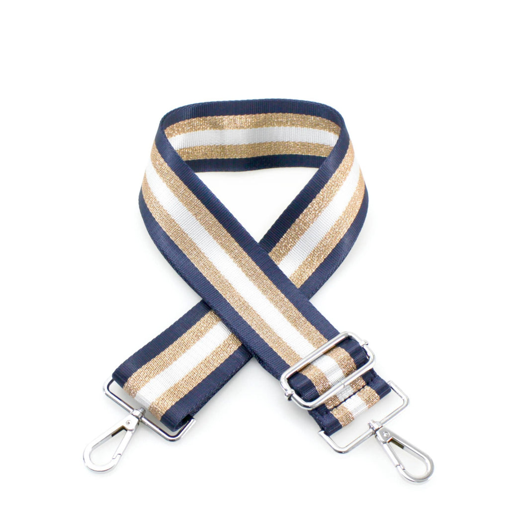 Bag Straps Navy Blue Stripes