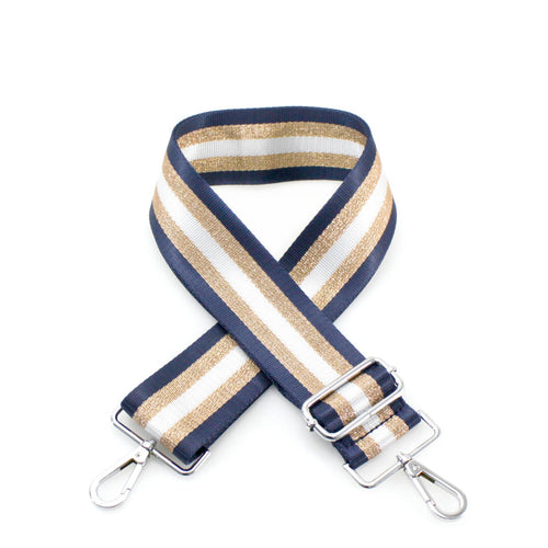 Bag Straps Navy Blue Stripes