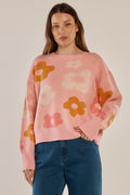 Betty Basics Leoni Knit Jacquard Flowers