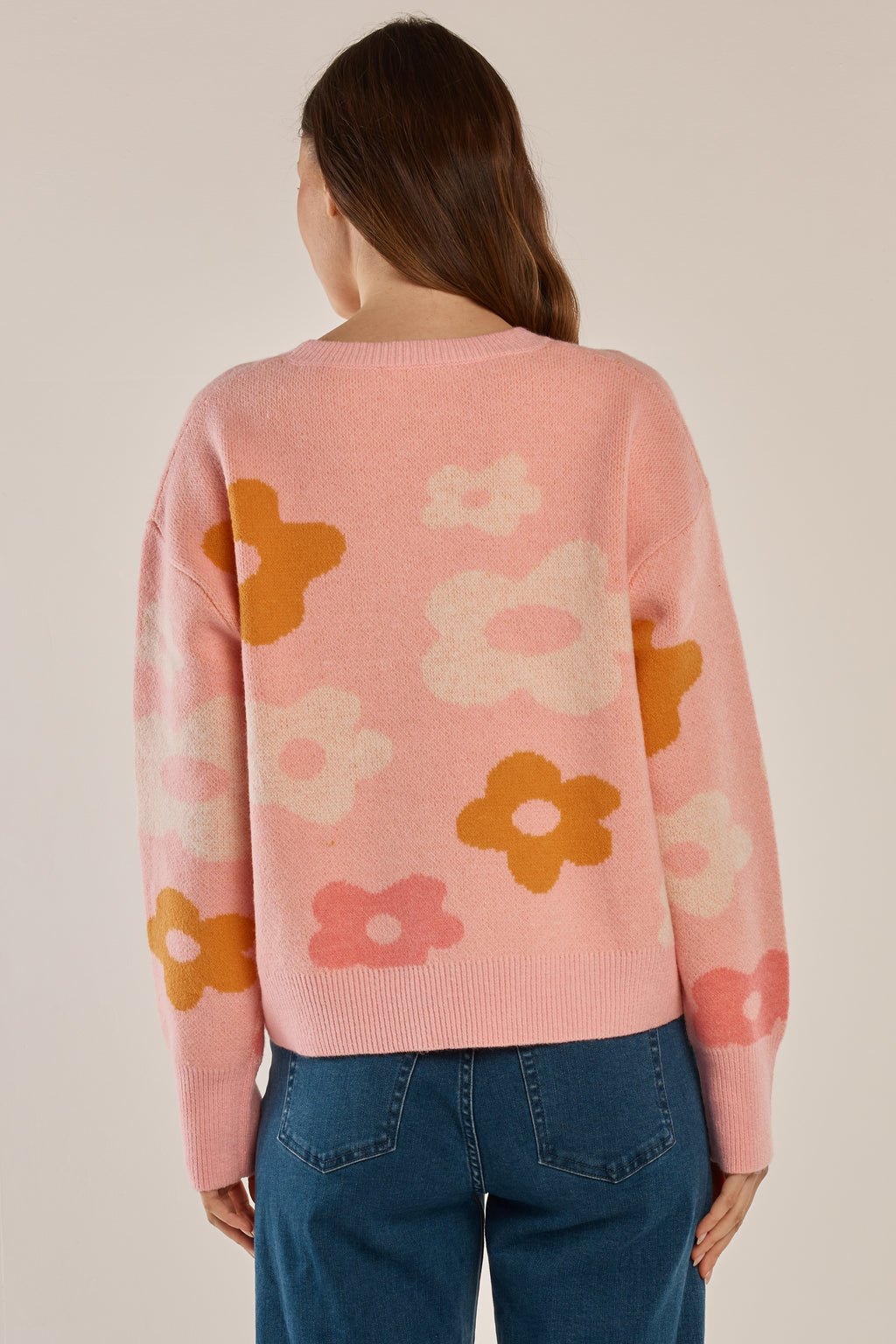 Betty Basics Leoni Knit Jacquard Flowers