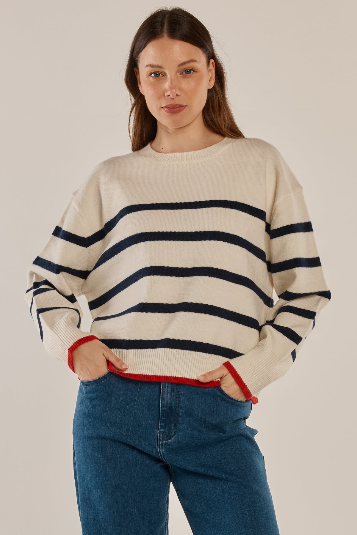 Betty Basics Leonie Knit Sweater Stripes
