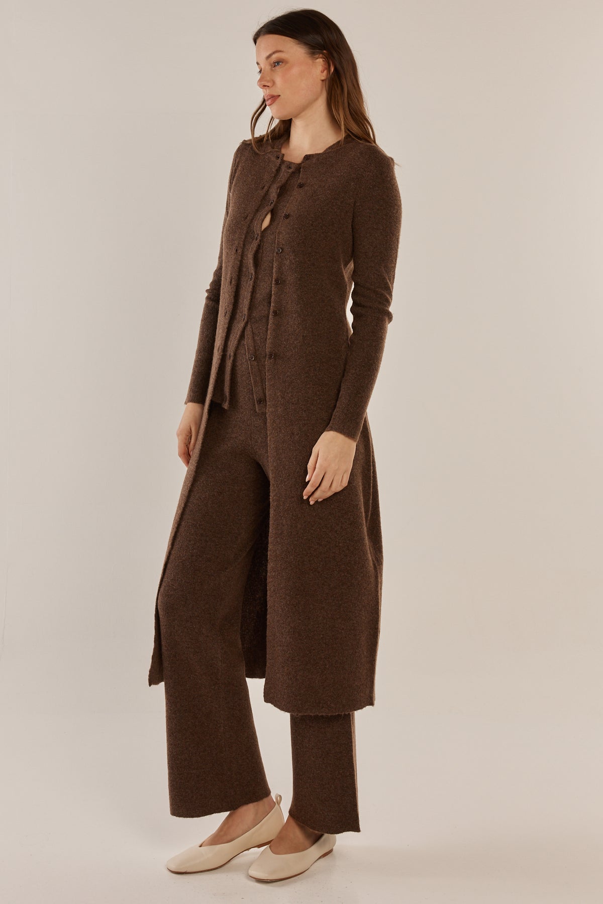 Betty Basics Nash Knit Long Cardigan Expresso