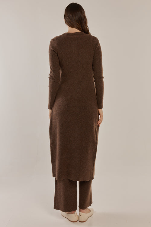 Betty Basics Nash Knit Long Cardigan Expresso