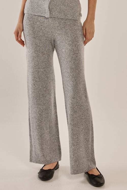 Betty Basics Knit Grey Marle Pant
