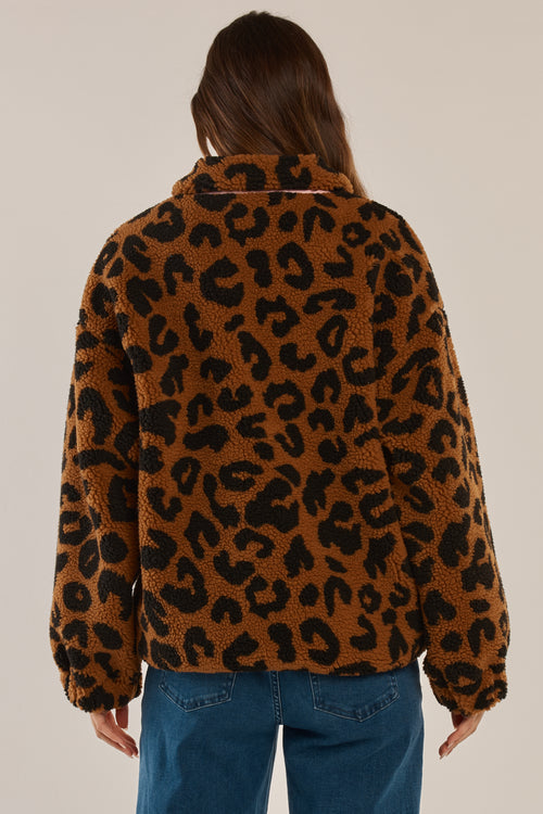 Betty Basics Ani Jayne Fleece Jacket Animal/Pink
