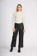 FOIL Faux Real Trouser Black