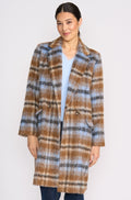 FOIL Toffee Check Coat