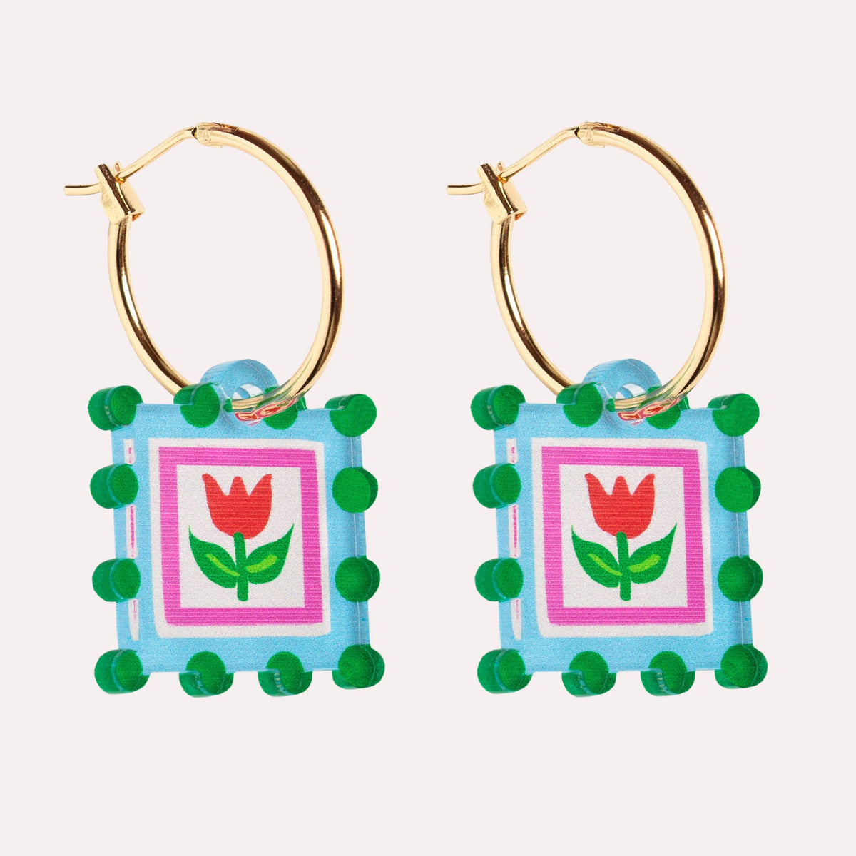 Natalie Lea Owen Hoop Flower Earring