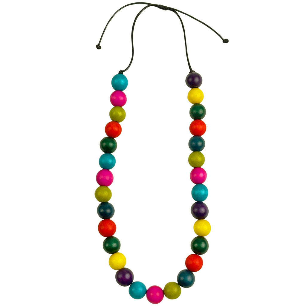 Rainbow Sphere Necklace Large beads