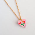 Natalie Lea Owen Pink Heart Necklace