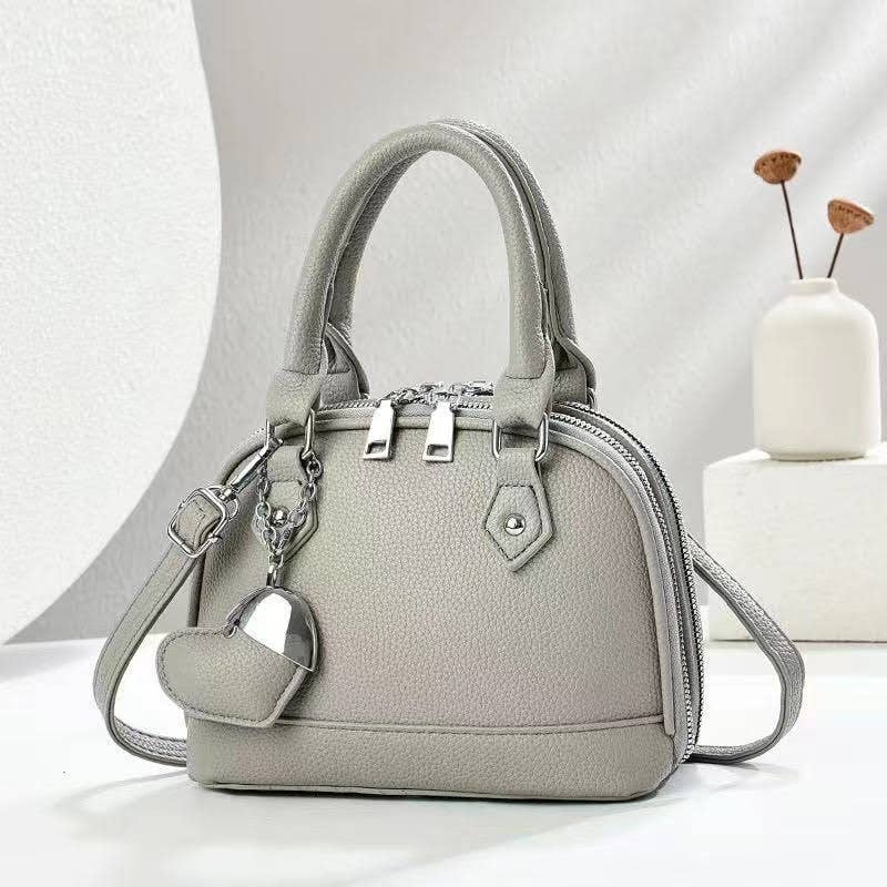 Grey Love Heart Bag